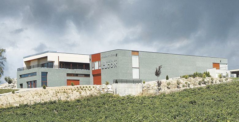 The modern winery at Abadía de Acón Winery in Burgos, Spain, produces world-class Tempranillo.##Photo provided