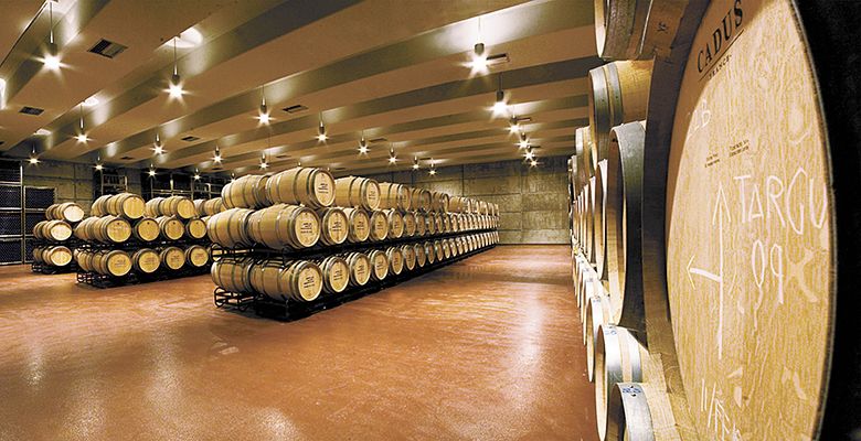 Abadía de Acón ages wine in the facility’s state-of-the-art barrel room.##Photo provided