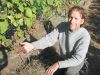 Vigneron/winemaker Steven Thompson shows off a cluster of Gew&uuml;rztraminer hanging on vines planted in the 1960s and once celebrated as the Dragonfily Vineyard, now renamed the Atavus Vineyard.