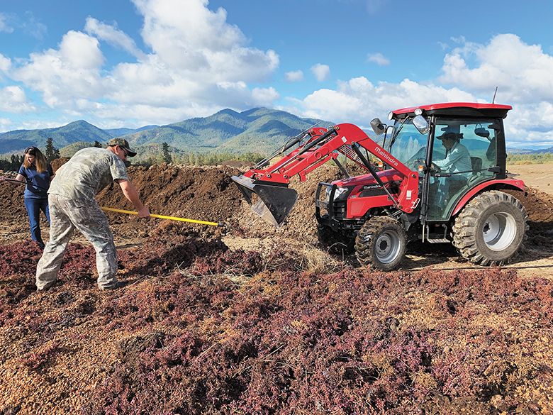 Constructing a compost pile at Troon Vineyard. ## Photo provided by Troon Vineyard