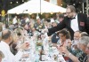 Todd Steele, of Metrovino
in Portland, serves The Eyrie Vineyards to IPNC
guests. Photo by Marcus Larson.