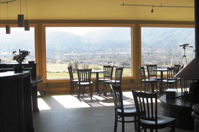 Dana Campbell Vineyards’ tasting room gives guests a grand view of Ashland.
