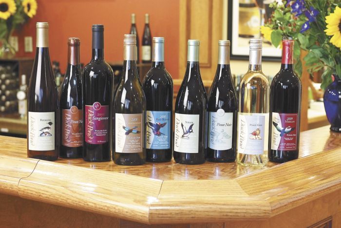 Duck Pond offers a great variety, including wines for its second label, Desert Wind (not pictured). Photo provided.