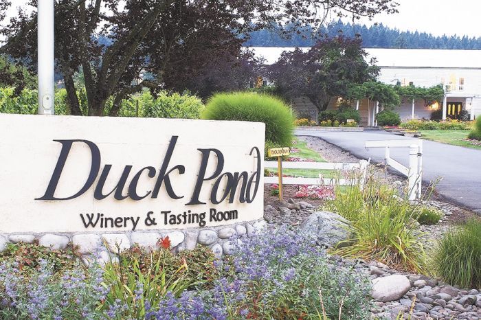 The manicured entrance greets guests off Highway 99W in Dundee. Photo provided.