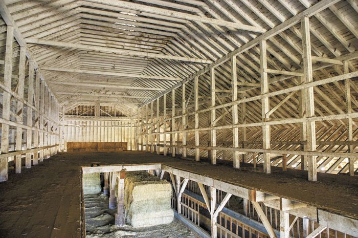 The Laughlin Dairy barn, before it was dismantled to be used in the construction of the tasting room, measured 22,000 square feet.
