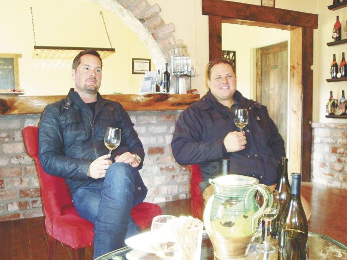 Owner Robert Stryk (left)and winemaker Thomas Shook. Photo by Jade Helm.