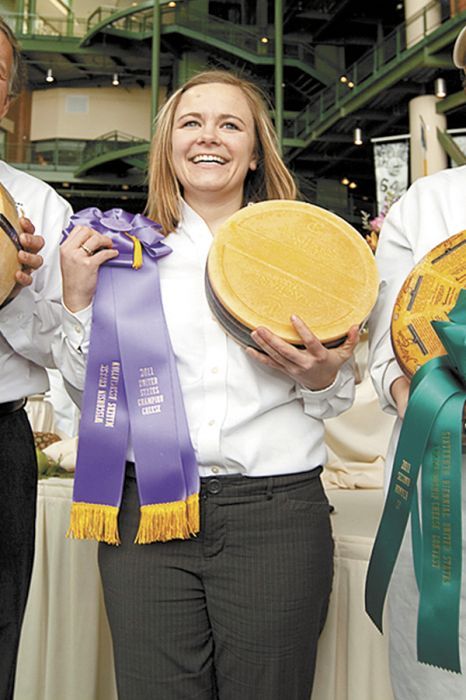 In 2011, Katie Hedrich of LaClare Farms Specialties took top honors with Evalon, an artisan goat milk cheese, during the competitive biennial championship.
