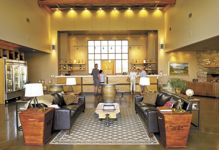 Waterbrook Winery’s tasting room offers casual elegance in the Walla Walla Valley.