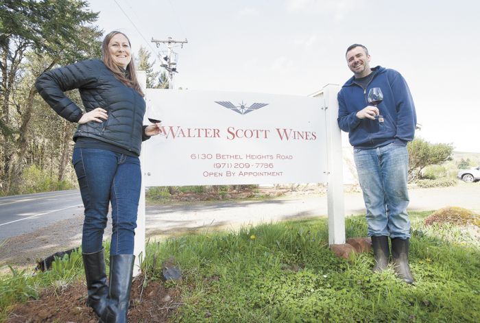 Erica Landon and Ken Pahlow began their wine journey years before meeting, marrying and making wine under the Walter Scott label. Photo by Marcus Larson.