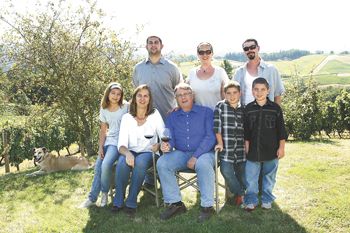 Back (left to right): son, Nate Chambers, daughter, Kaitlyn
Clements, son-in-law, Jeramie Clements. Front (left to right): granddaughter, Samantha Clements, Carla and Kevin Chambers, and twin grandsons, Joshua
and Jordan Clements.Darcy Davis photo